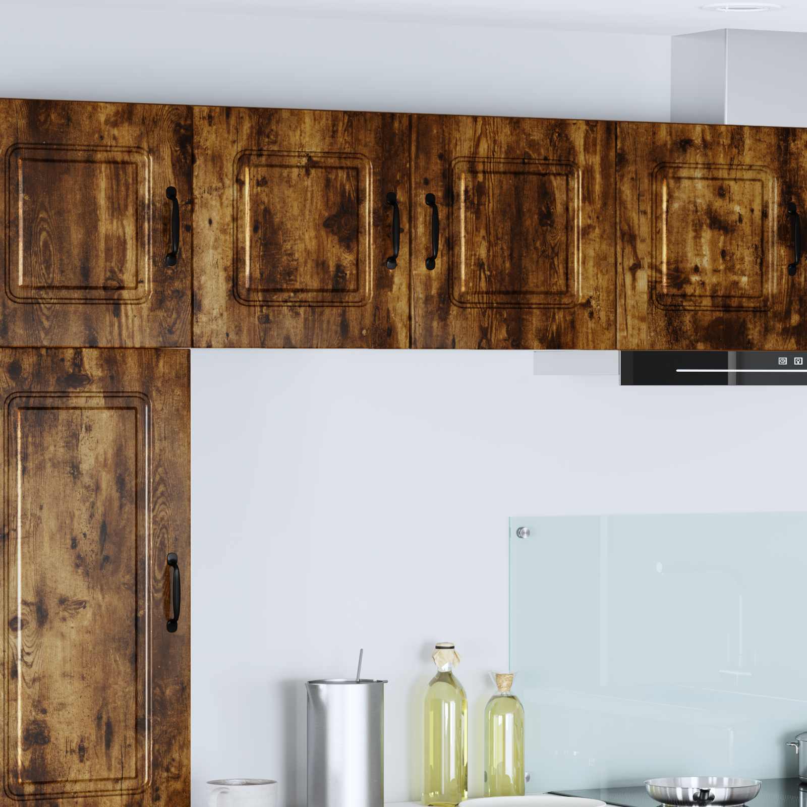 vidaXL Dishwasher Panel Kalmar Smoked Oak 40 x 31 x 40 cm 1