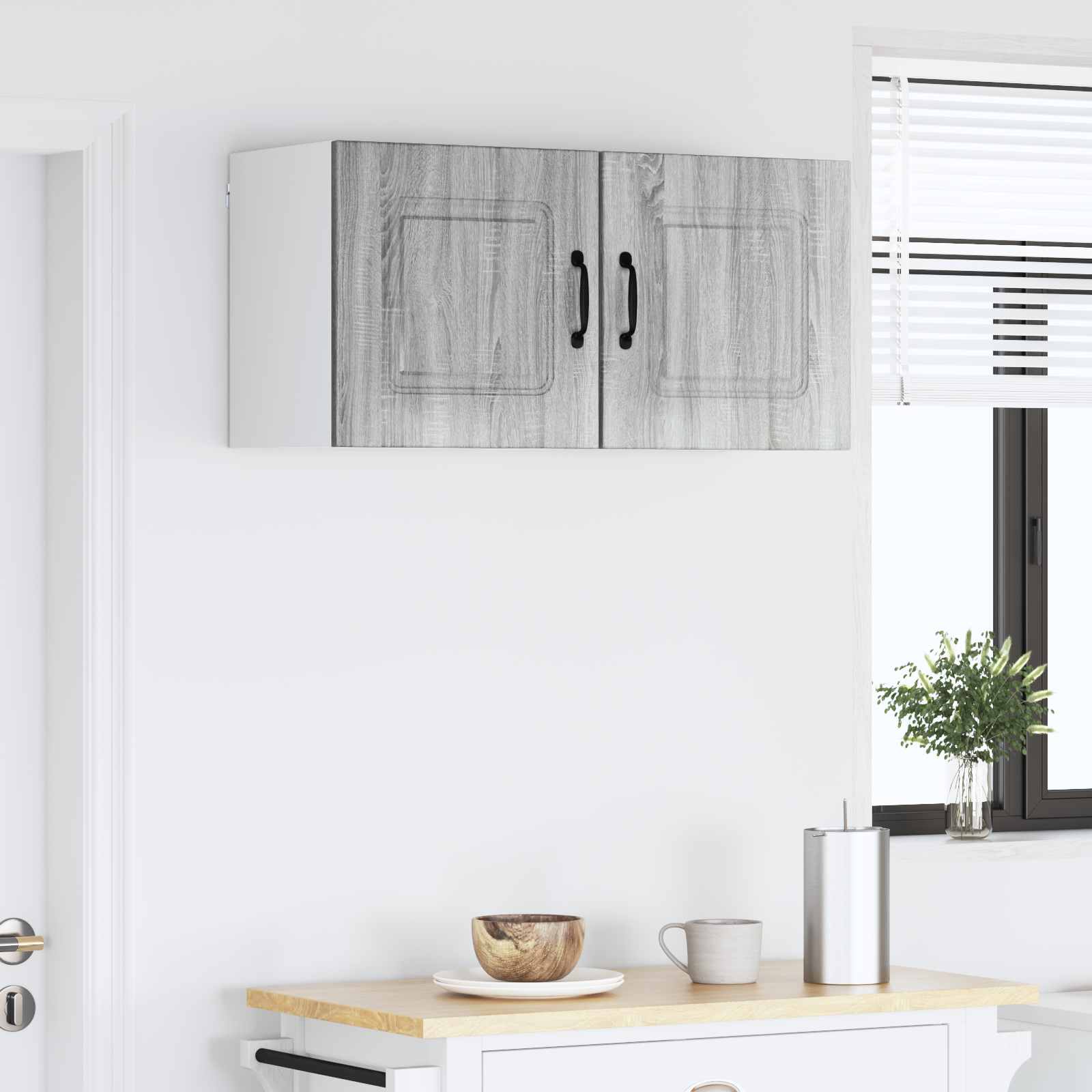 vidaXL Dishwasher Panel Kalmar 2 pcs Grey Sonoma Engineered Wood 4