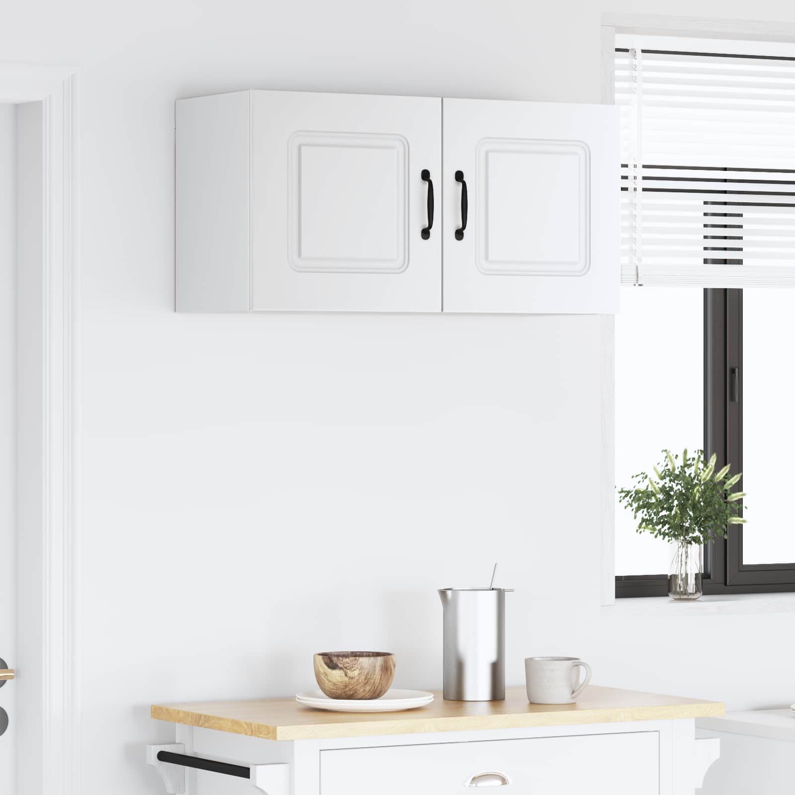 vidaXL Dishwasher Panel Kalmar White 80 x 31 x 40 cm Engineered Wood 4
