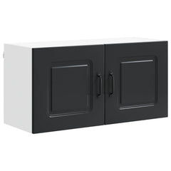 vidaXL Dishwasher Panel Kalmar Black 80 x 31 x 40 cm Engineered Wood 2