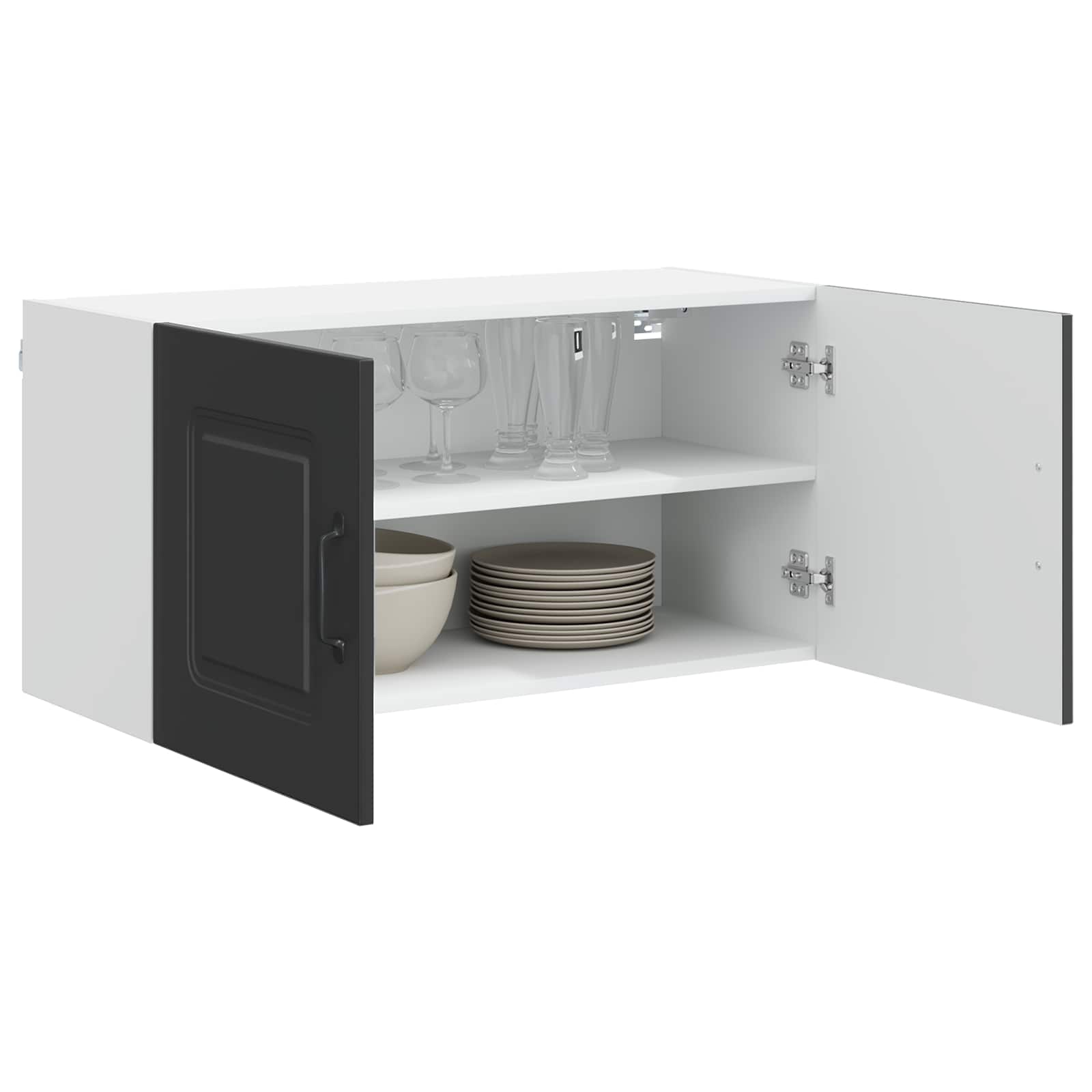vidaXL Dishwasher Panel Kalmar Black 80 x 31 x 40 cm Engineered Wood 3