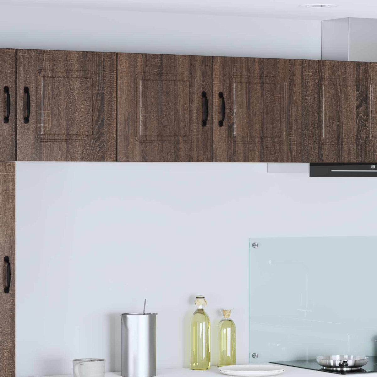 vidaXL Kitchen Wall Cabinet "Kalmar" Engineered Wood Brown Oak