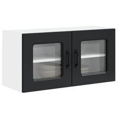 vidaXL Dishwasher Panel Kalmar Black 80 x 31 x 40 cm Engineered Wood 3
