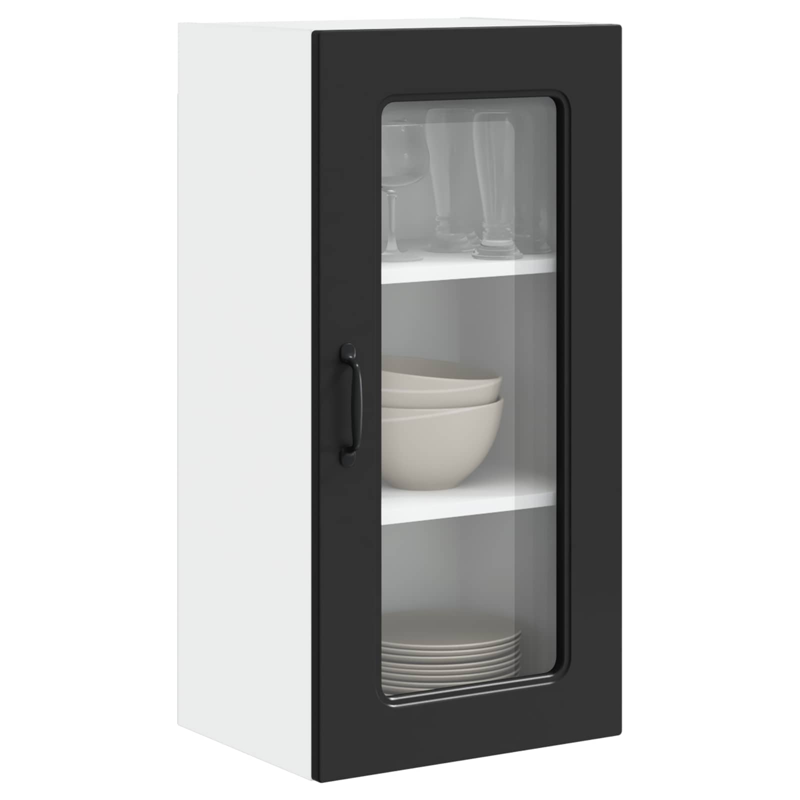 vidaXL Dishwasher Panel Kalmar Black 40 x 31 x 80 cm Engineered Wood 3