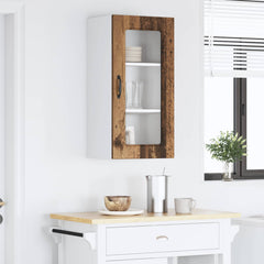 vidaXL Kitchen Wall Cabinet with Glass Door "Kalmar" Old Wood