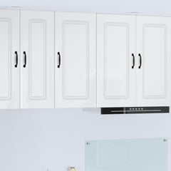 Dishwasher Panel with 2 Doors KALMAR High Gloss White 1x wall cabinet (1 door) 40 cm wide 80 cm high