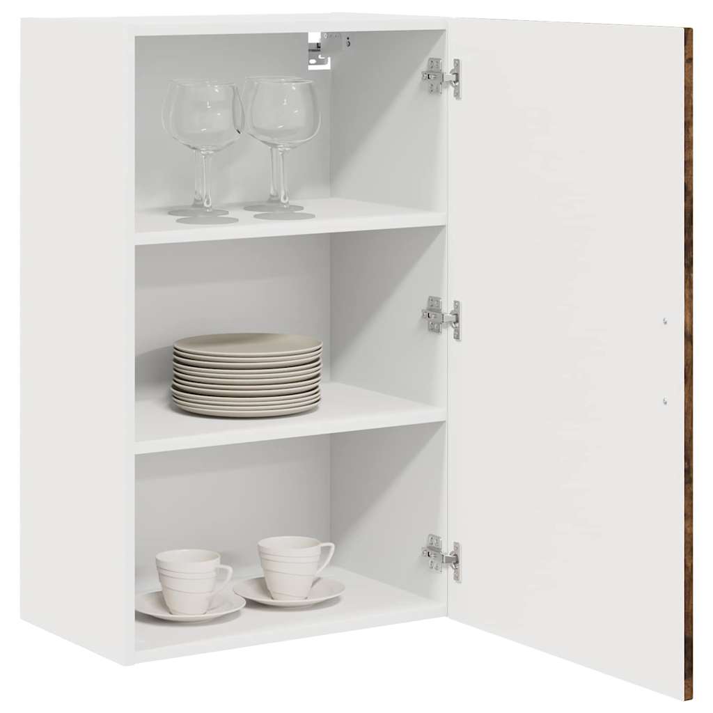 Kitchen Wall Cabinet "Kalmar" Engineered Wood Smoked oak 1x wall cabinet (1 door) 40 cm wide 40 cm high–1x wall corner cabinet 57 cm wide 80 cm high 1x wall cabinet (1 door) 50 cm wide 80 cm high