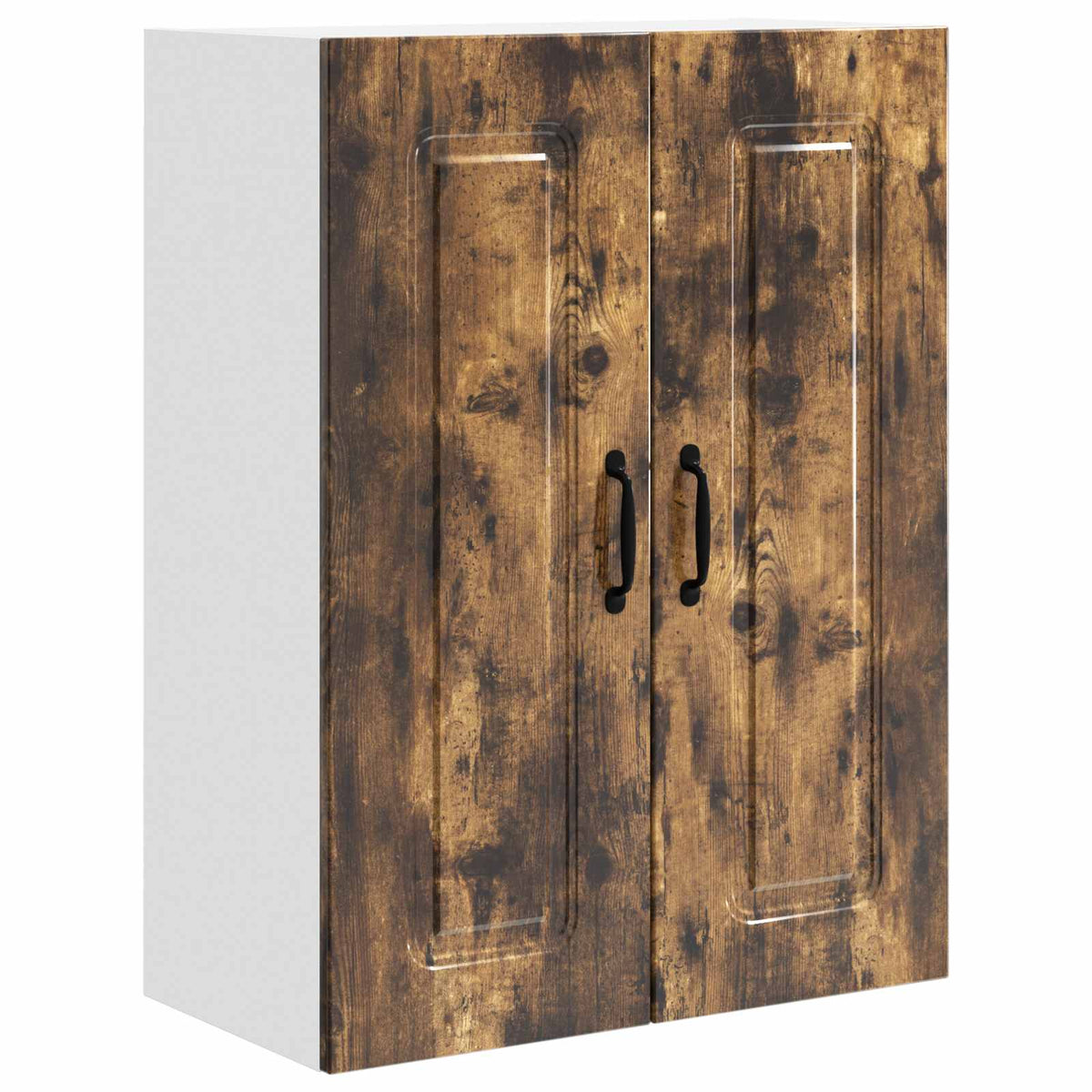 Kitchen Wall Cabinet "Kalmar" Engineered Wood Smoked oak 1x wall cabinet (1 door) 40 cm wide 40 cm high–1x wall corner cabinet 57 cm wide 80 cm high 1x wall cabinet (2 doors) 60 cm wide 80 cm high