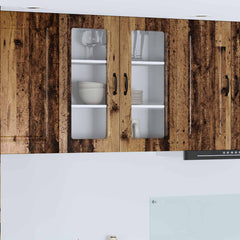 vidaXL Kitchen Wall Cabinet with Glass Door "Kalmar" Old Wood