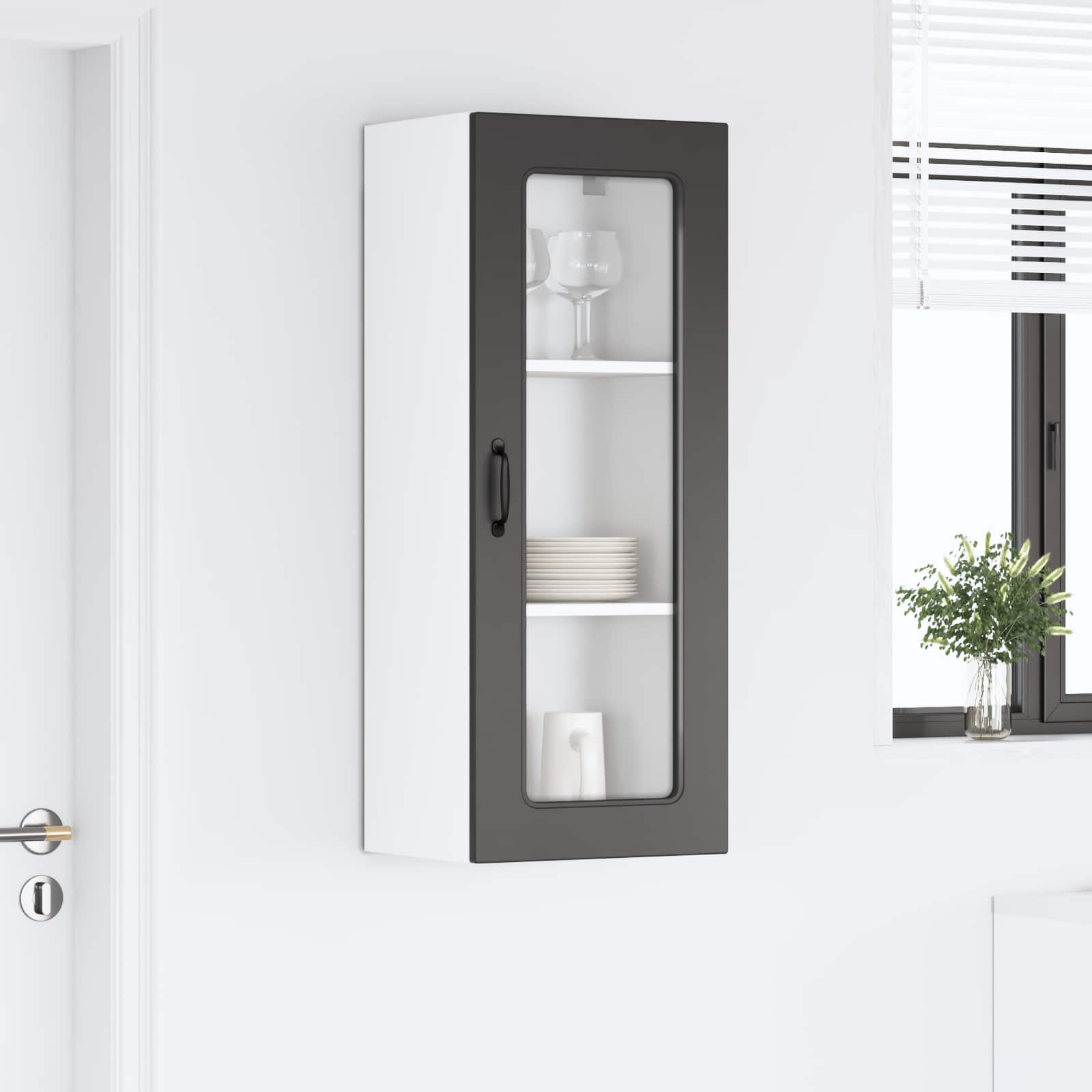 vidaXL Dishwasher Panel Kalmar Black 40 x 31 x 100 cm Engineered Wood 4