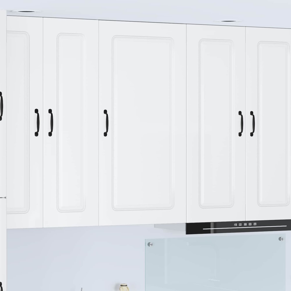 Dishwasher Panel with 2 Doors KALMAR High Gloss White 1x wall cabinet (1 door) 50 cm wide 100 cm high