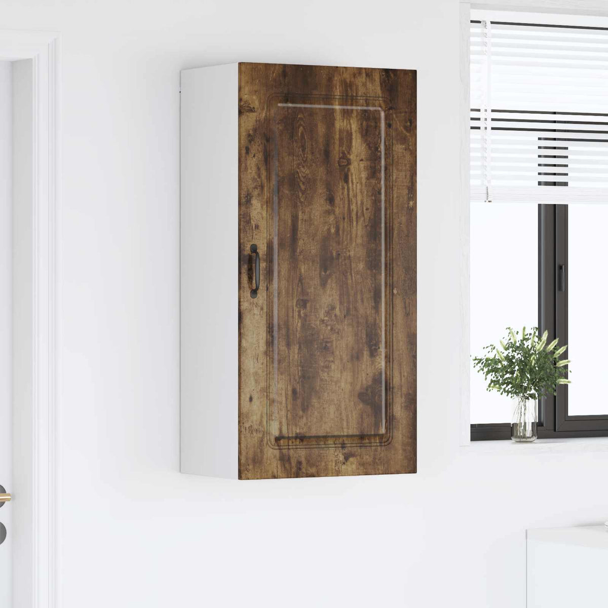 vidaXL Kitchen Wall Cabinet "Kalmar" Engineered Wood Smoked Oak