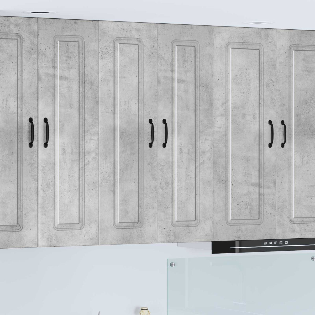 vidaXL Kitchen Wall Cabinet "Kalmar" Engineered Wood Concrete Grey