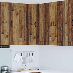 vidaXL Kitchen Wall Cabinet with Glass Door "Kalmar" Old Wood
