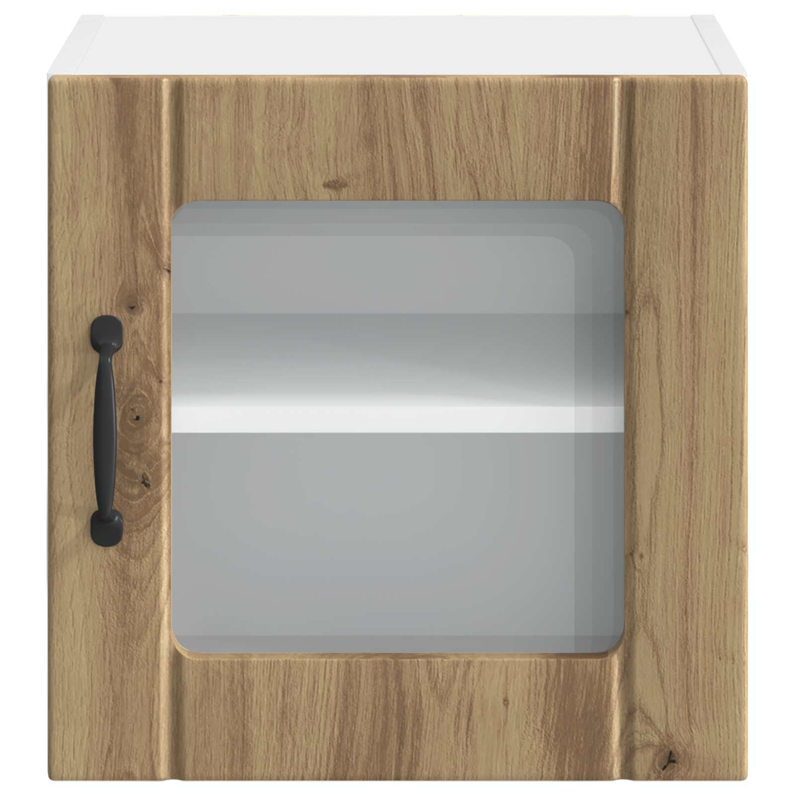 vidaXL Wall Glass Cabinet LUCCA Artisan Oak 40 x 31 x 40 cm 6