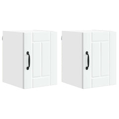 vidaXL Wall Cabinet LUCCA 2 pcs White Engineered Wood 2