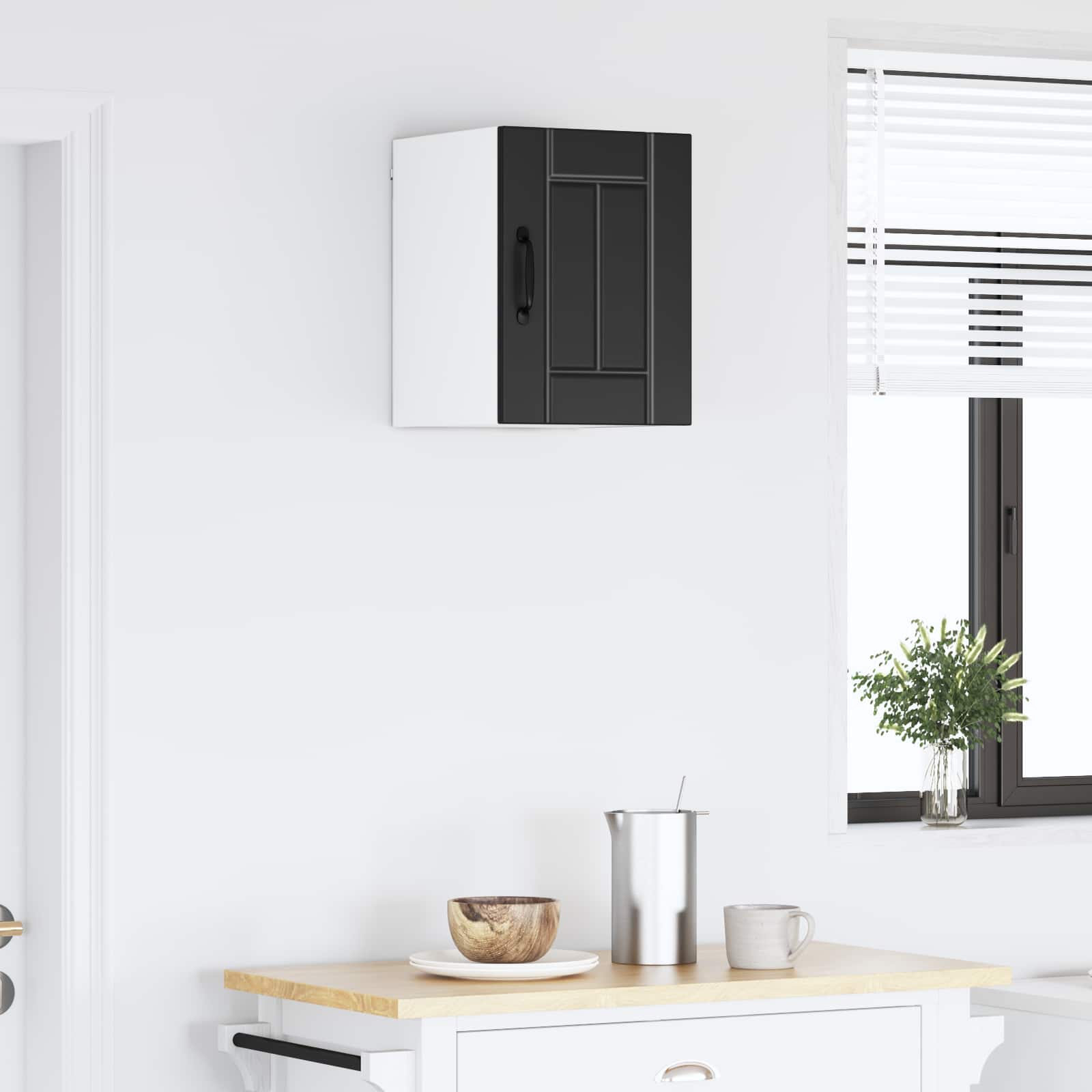 vidaXL Wall Cabinet LUCCA Black 30 x 31 x 40 cm Engineered Wood 4