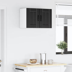 vidaXL Wall Cabinet LUCCA 2 pcs Black Engineered Wood 4