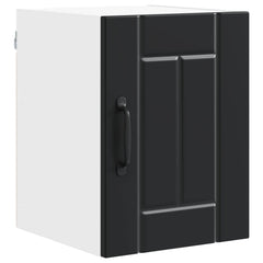 vidaXL Wall Cabinet LUCCA 2 pcs Black Engineered Wood 5