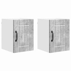 vidaXL Wall Cabinet LUCCA 2 pcs Concrete Grey Engineered Wood 2