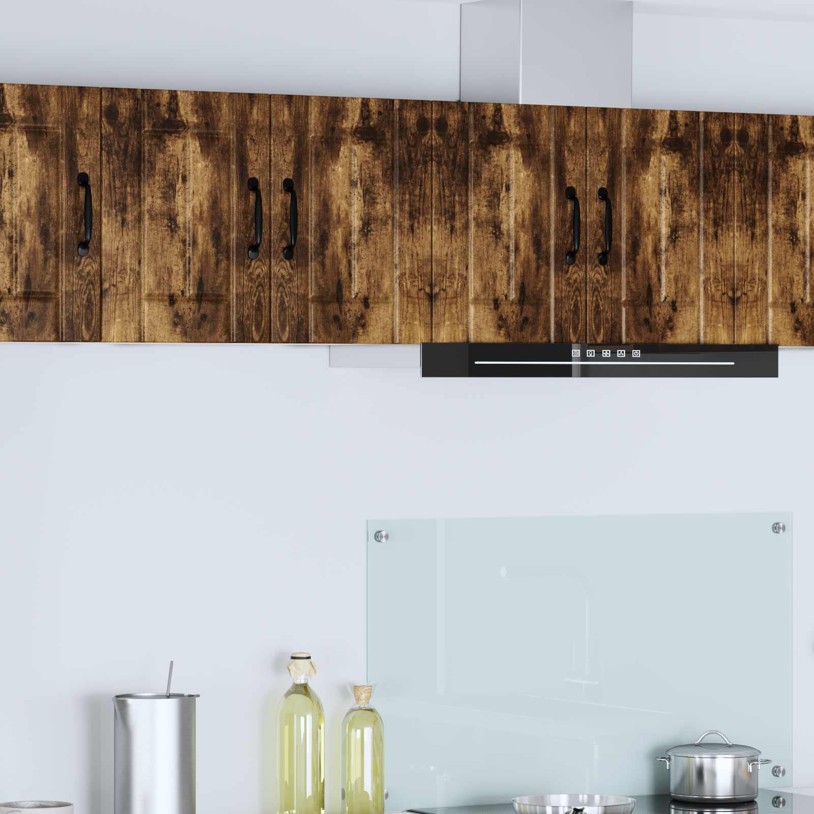 vidaXL Wall Cabinet LUCCA Smoked Oak 30 x 31 x 40 cm Engineered Wood 1