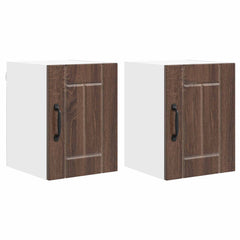 vidaXL Wall Cabinet LUCCA 2 pcs Brown Oak Engineered Wood 2