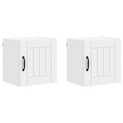 vidaXL Wall Cabinet LUCCA 2 pcs White Engineered Wood 2
