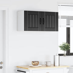 vidaXL Wall Cabinet LUCCA 2 pcs Black Engineered Wood 4
