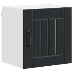 vidaXL Wall Cabinet LUCCA 2 pcs Black Engineered Wood 5
