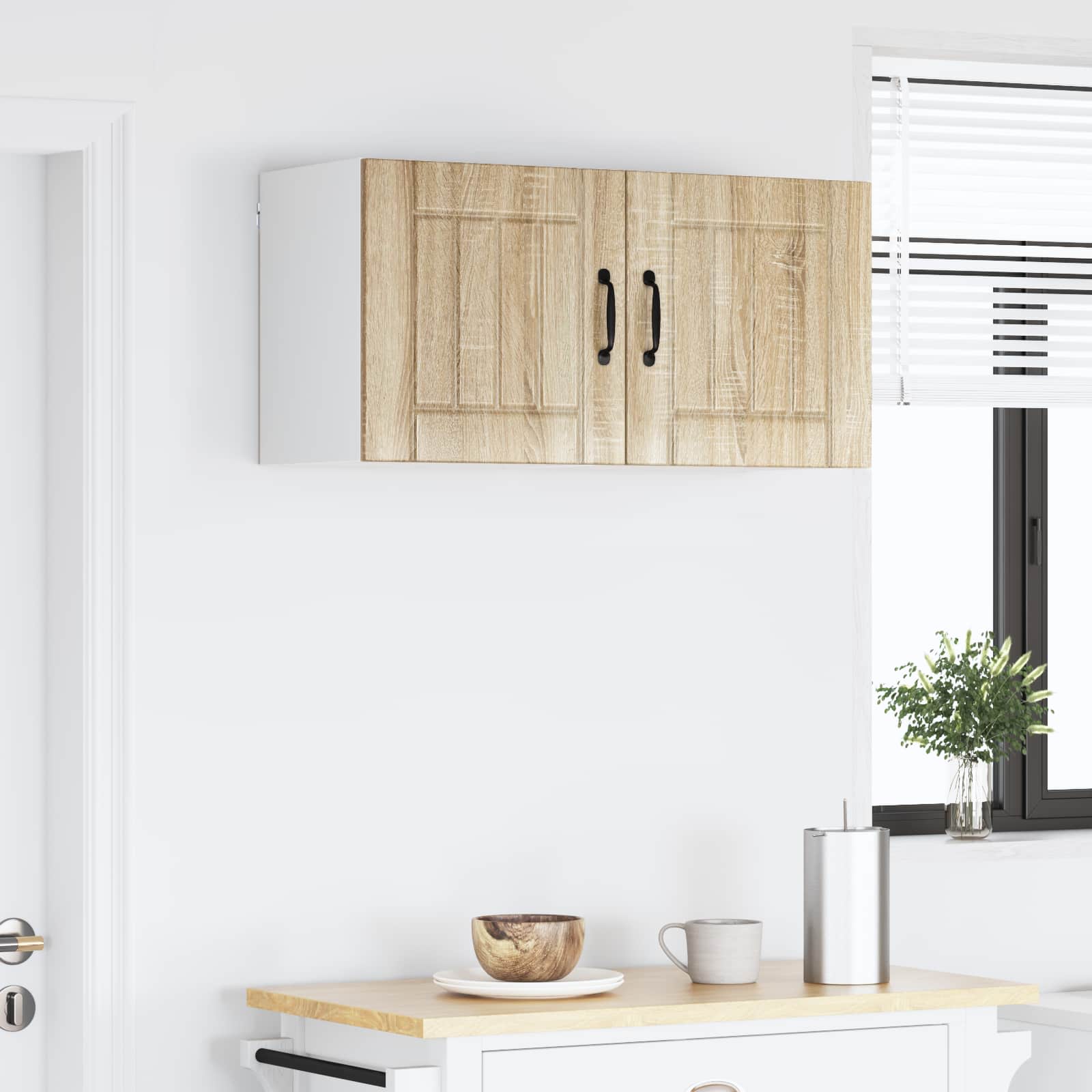 vidaXL Wall Cabinet LUCCA 2 pcs Sonoma Oak Engineered Wood 4