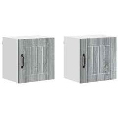 vidaXL Wall Cabinet LUCCA 2 pcs Grey Sonoma Engineered Wood 2