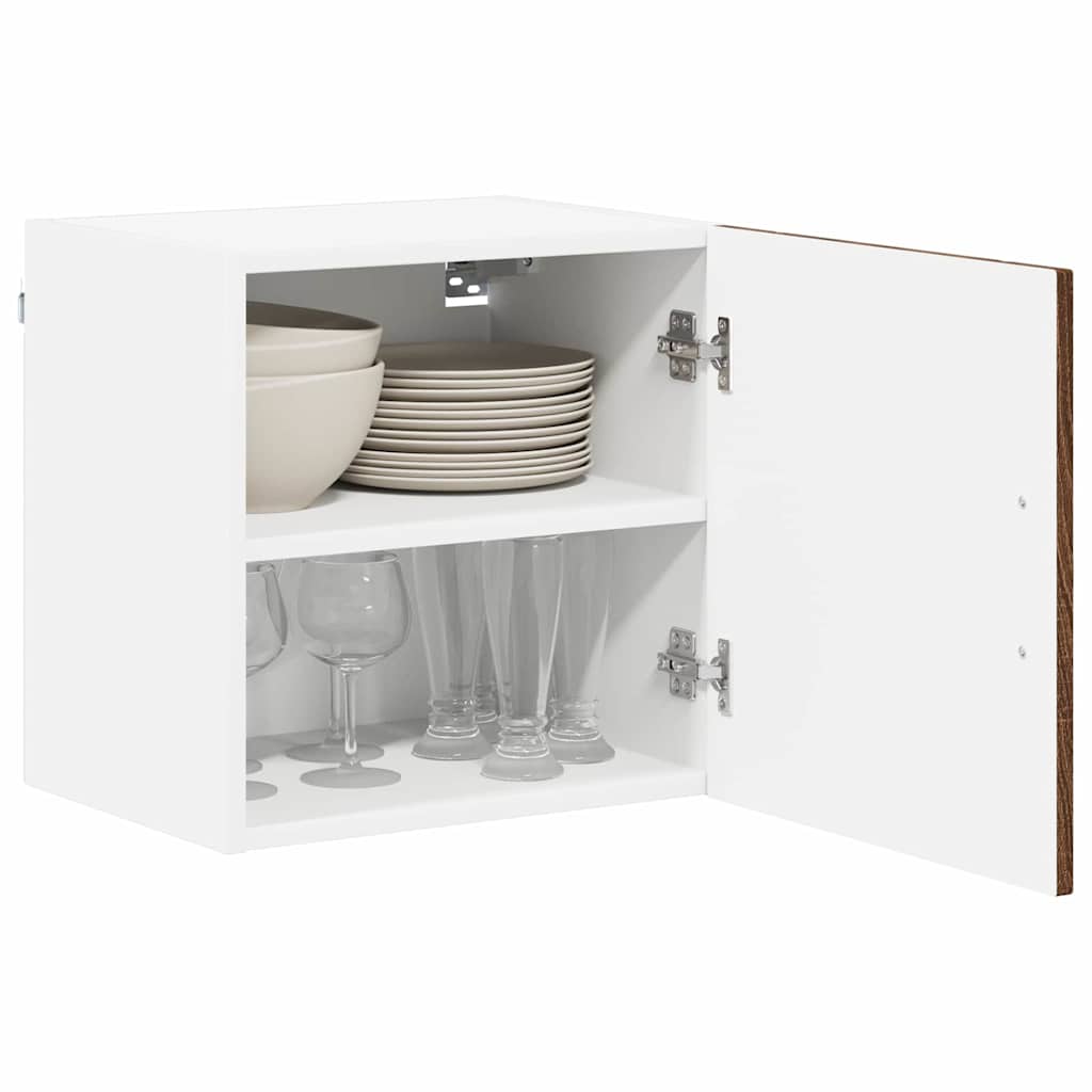 vidaXL Wall Cabinet LUCCA 2 pcs Brown Oak Engineered Wood 3