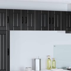 vidaXL Kitchen Wall Cabinet with Glass Door "Lucca" Black