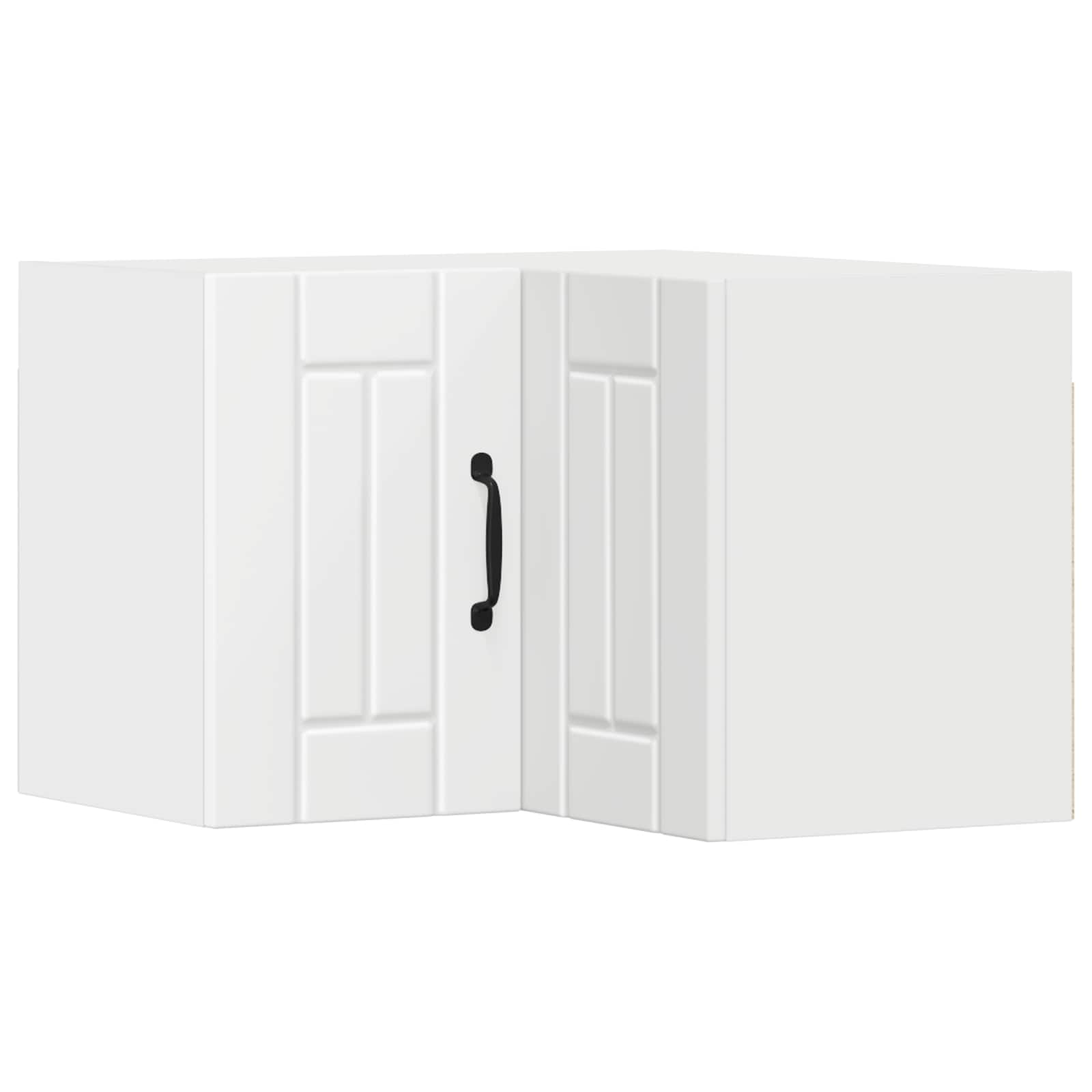 vidaXL Wall Corner Cabinet LUCCA White 57 x 57 x 40 cm Engineered Wood 2