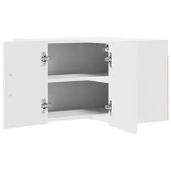 vidaXL Wall Corner Cabinet LUCCA White 57 x 57 x 40 cm Engineered Wood 5