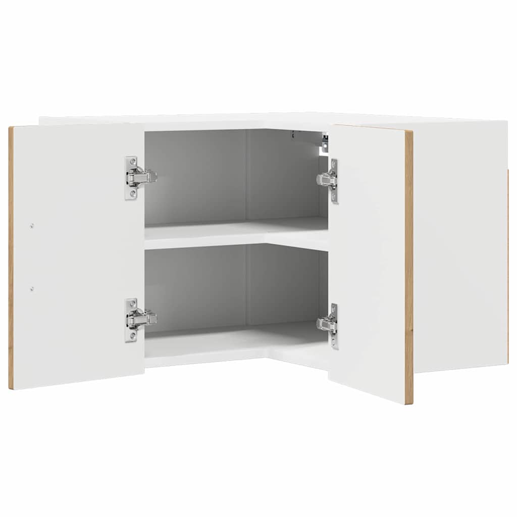vidaXL Wall Corner Cabinet LUCCA Artisan Oak 57 x 57 x 40 cm 5