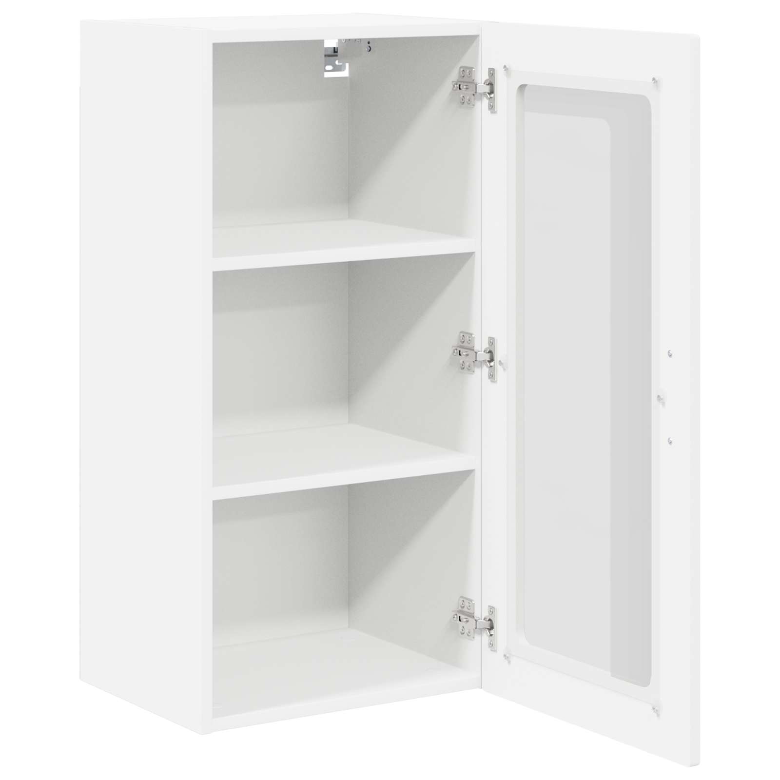 vidaXL Wall Glass Cabinet LUCCA White 40 x 31 x 80 cm Engineered Wood 5
