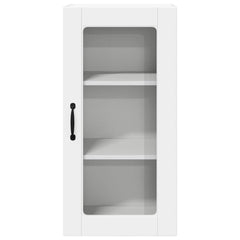vidaXL Wall Glass Cabinet LUCCA White 40 x 31 x 80 cm Engineered Wood 6