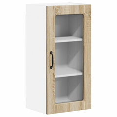 vidaXL Wall Glass Cabinet LUCCA Sonoma Oak 40 x 31 x 80 cm 2