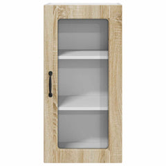 vidaXL Wall Glass Cabinet LUCCA Sonoma Oak 40 x 31 x 80 cm 6