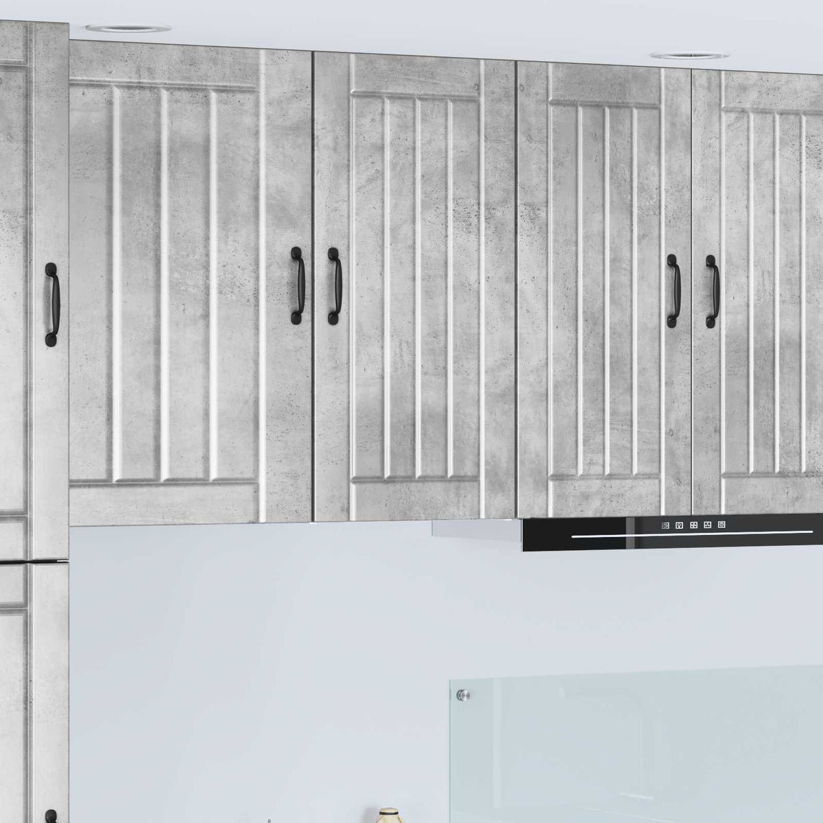 vidaXL Kitchen Wall Cabinet "Lucca" Engineered Wood Concrete Grey