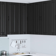 vidaXL Kitchen Wall Cabinet with Glass Door "Lucca" Black