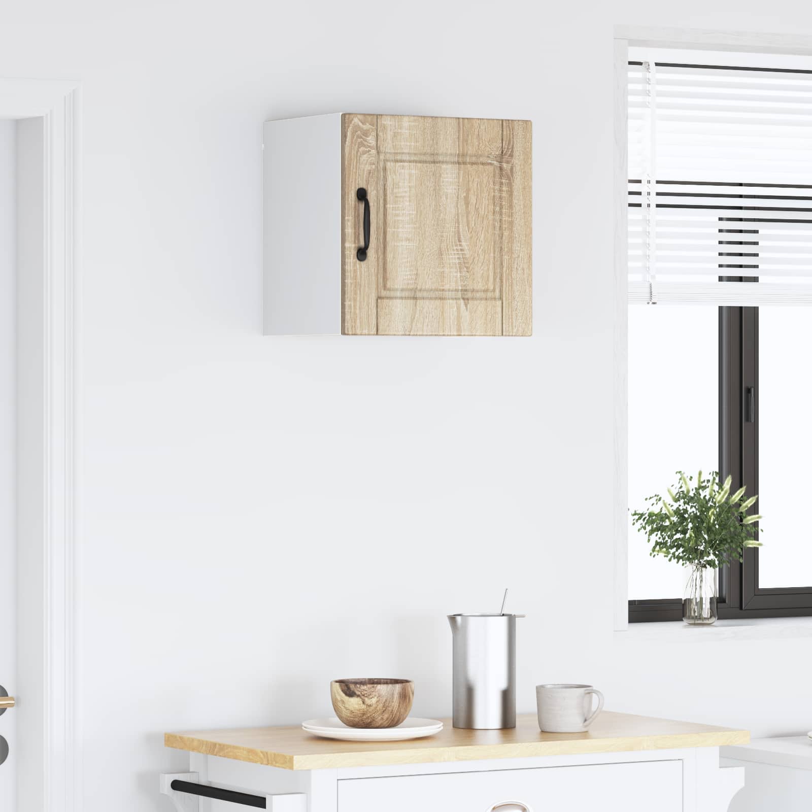vidaXL Wall Cabinet PORTO Sonoma Oak 40 x 31 x 40 cm Engineered Wood 4