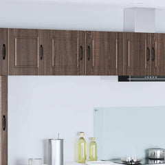 vidaXL Kitchen Wall Cabinet with Glass Door "Porto" Brown Oak