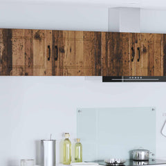 Kitchen Wall Cabinet with Glass Door "Porto" Old Wood 2x wall cabinet (1 door) 50 cm wide 40 cm high