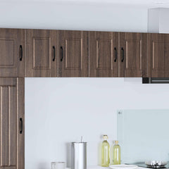 vidaXL Kitchen Wall Cabinet with Glass Door "Porto" Brown Oak