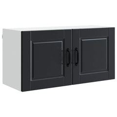 vidaXL Wall Cabinet PORTO Black 80 x 31 x 40 cm Engineered Wood 2