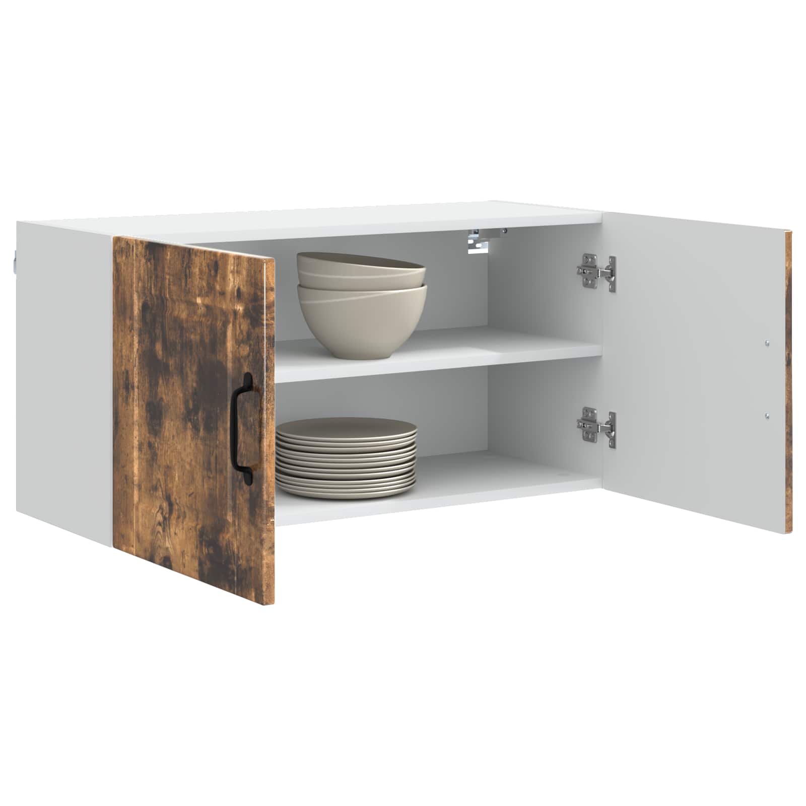 vidaXL Wall Cabinet PORTO Smoked Oak 80 x 31 x 40 cm Engineered Wood 3