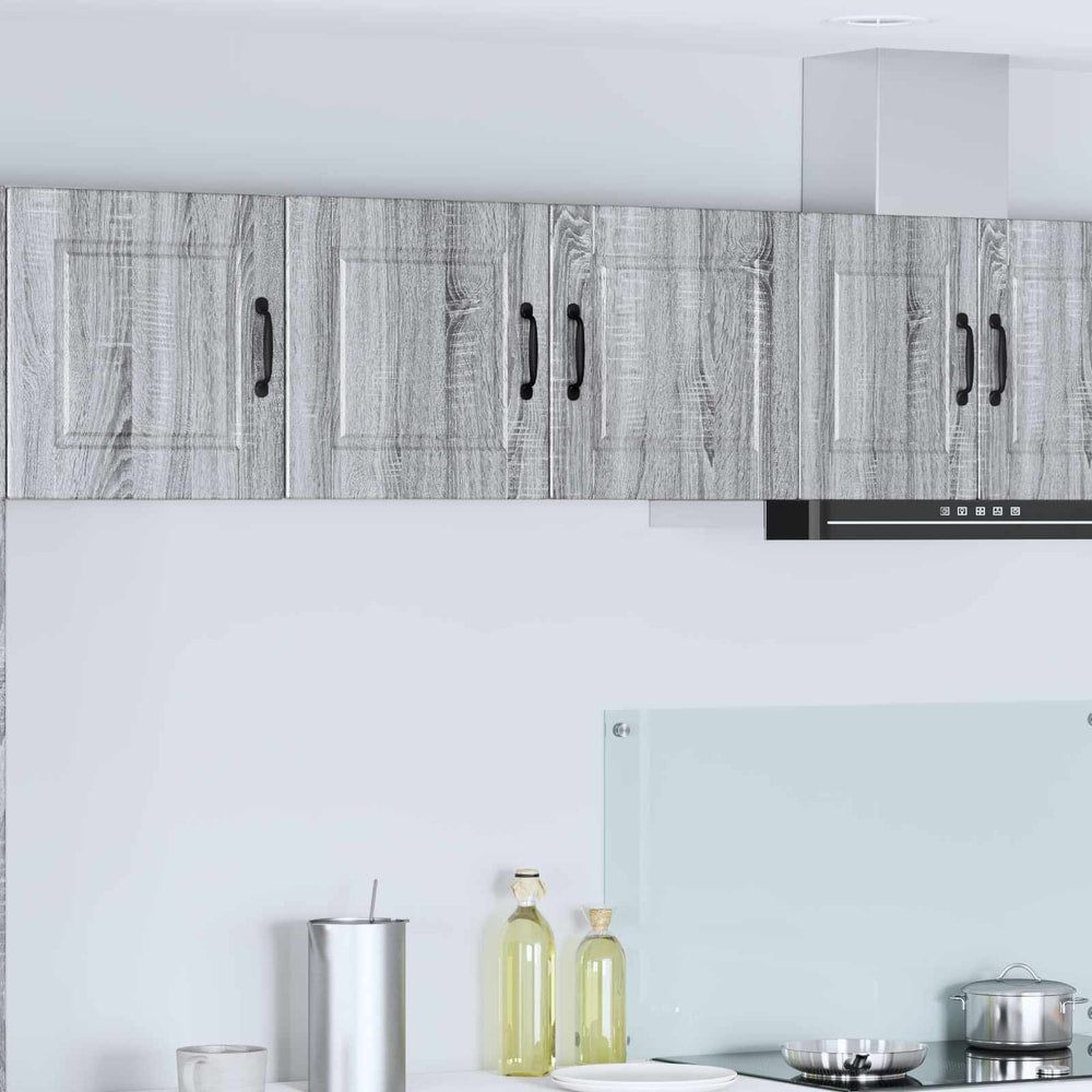 Kitchen Wall Cabinet "Porto" Engineered Wood Grey Sonoma 1x wall cabinet (2 doors) 80 cm wide 40 cm high