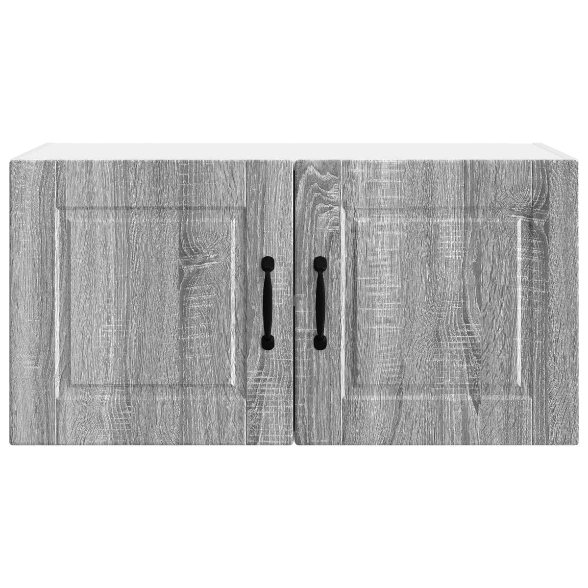 Kitchen Wall Cabinet "Porto" Engineered Wood Grey Sonoma 1x wall cabinet (2 doors) 80 cm wide 40 cm high